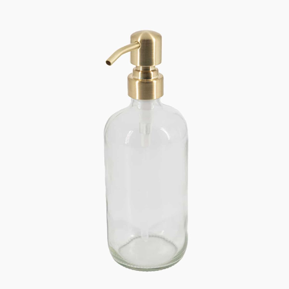 Freja - Sæbedispenser i glas (450 ml) - Transparent - 7,5cm x 7,5cm x 22cm