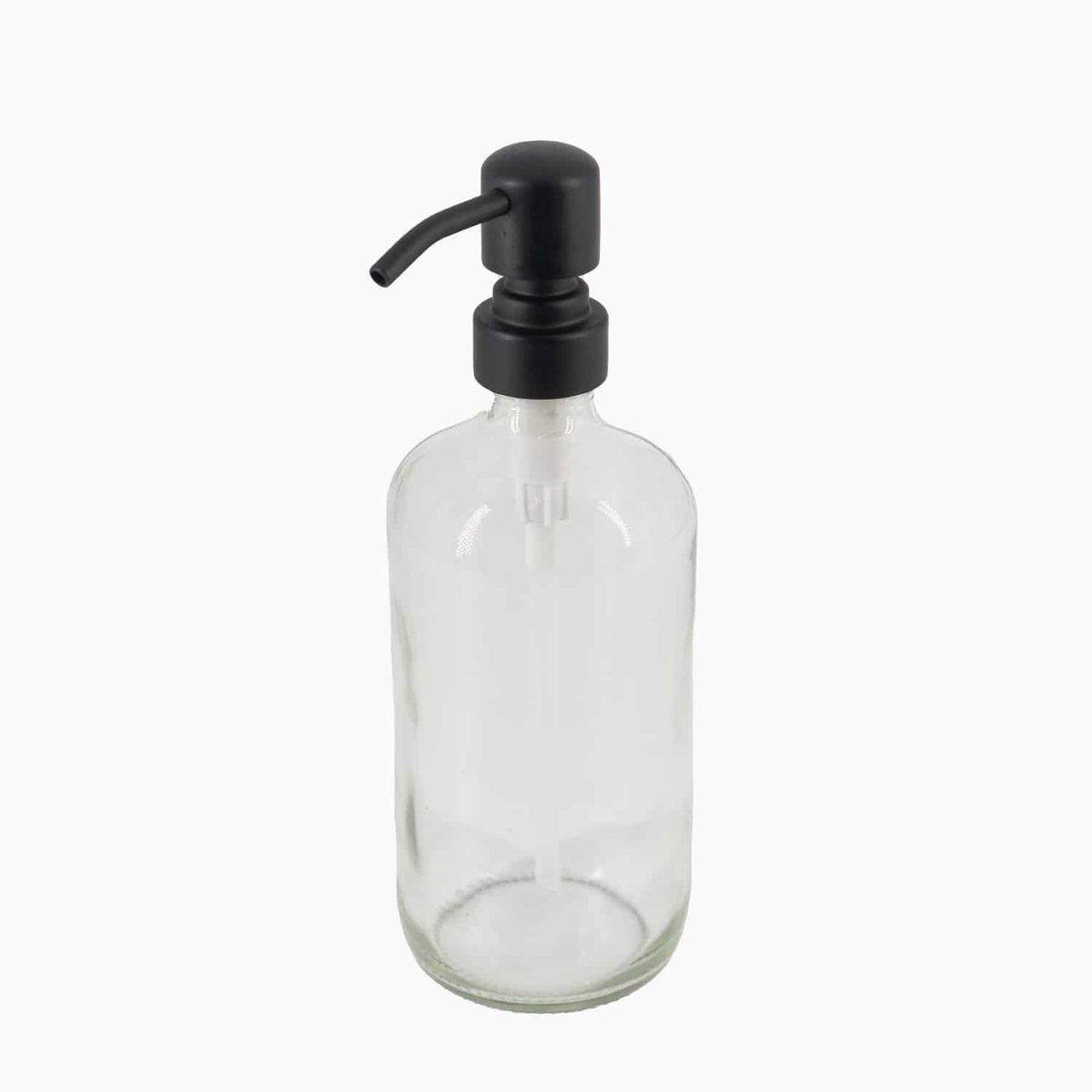 Freja - Sæbedispenser i glas (450 ml) - Transparent - 7,5cm x 7,5cm x 22cm