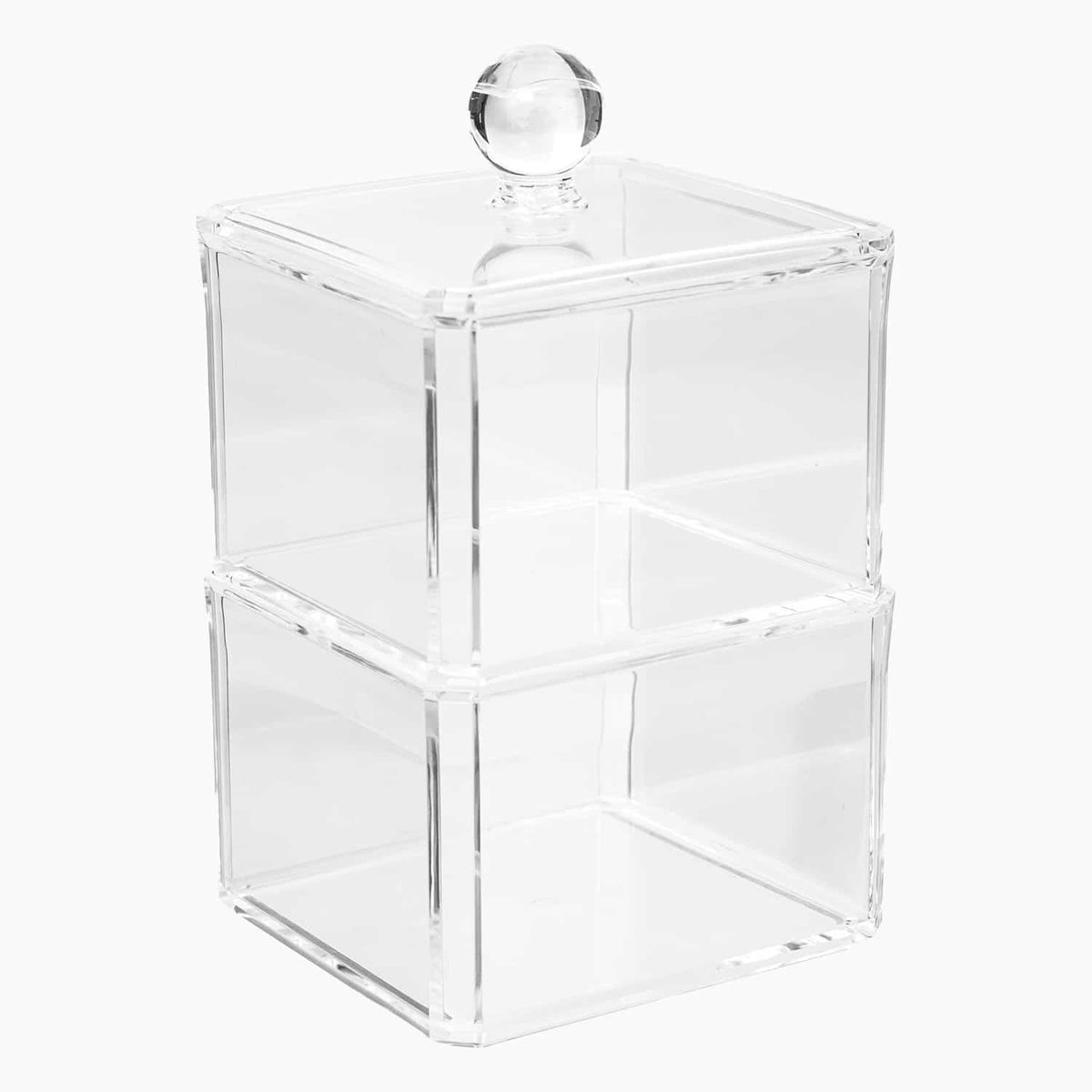 Agnete - Holder til vatrondeller - Transparent - 9,4cm x 9,4cm x 16,5cm