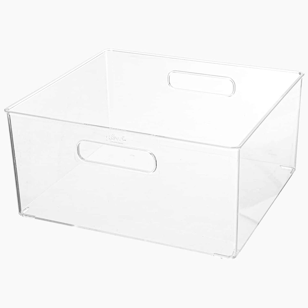 Agnete - Kasser i klar plast - Transparent - 31cm x 31cm x 14,3cm