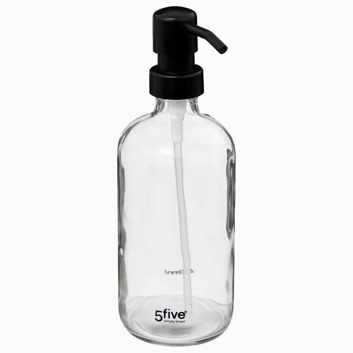 Freja - Sæbedispenser i glas (450 ml) - Transparent - 7,5cm x 7,5cm x 21cm