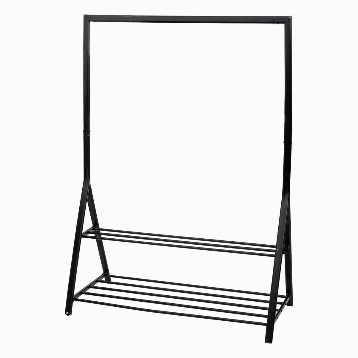 Elora - Tøjstativ med hjul - Sort - 121cm x 56,5cm x 167cm