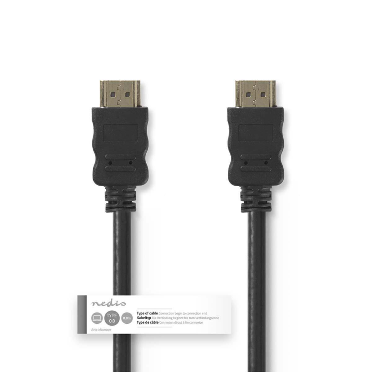 High Speed HDMIâ¢-kabel med HDMIâ¢-stik 1,0 m, Sort