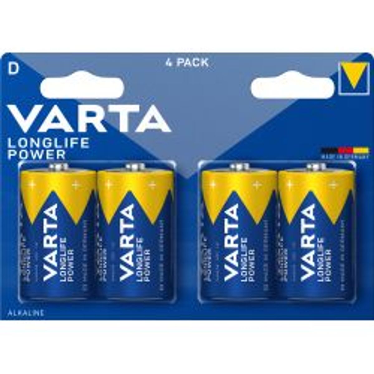 Varta Longlife Power D 4 Pack - Batteri