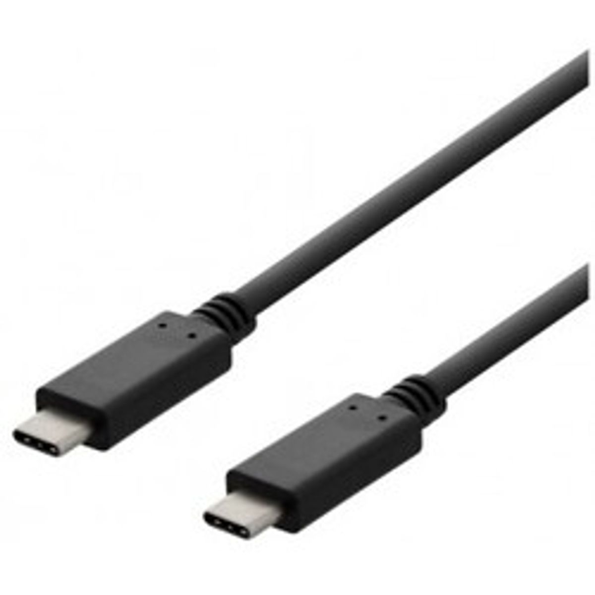 Deltaco Usb 2.0 Usb-c To Usb-c-cable, 2m, Black - Ledning