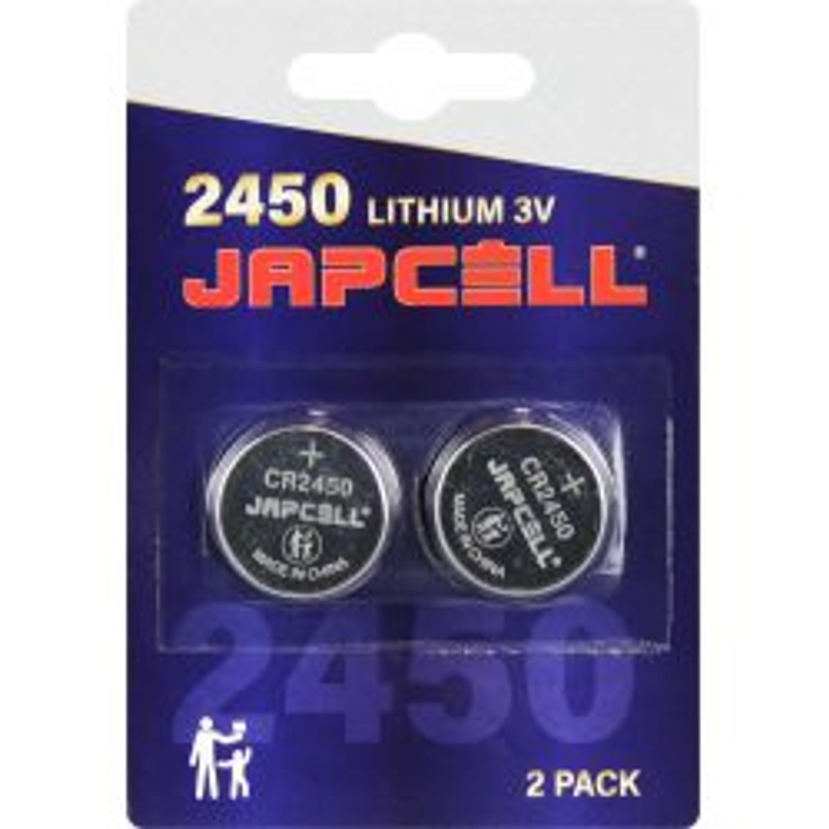 JAPCELL Lithium CR2450 Batteries - 2 pcs. pack - Batteri