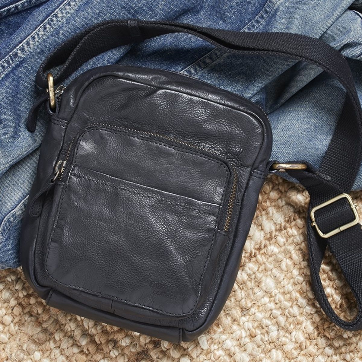 Leather by Corium - Corium - Crossbody unisex taske sort