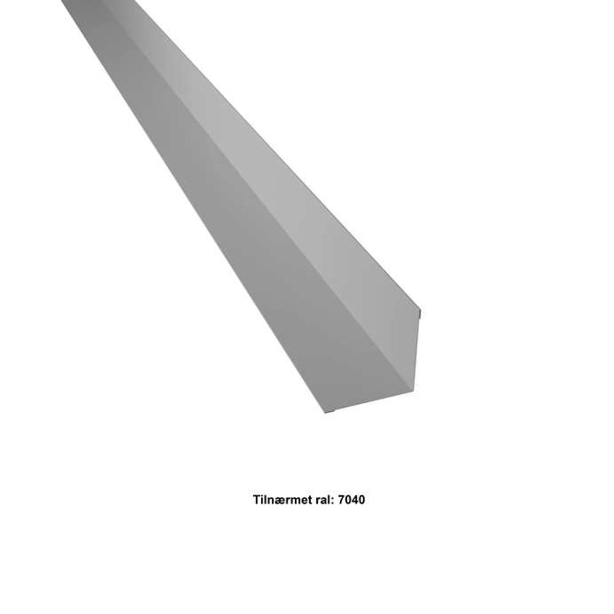 Indvendigt hjørne lille. 70-70x2000 mm. - Lys grå - 40 års garanti (0,50)