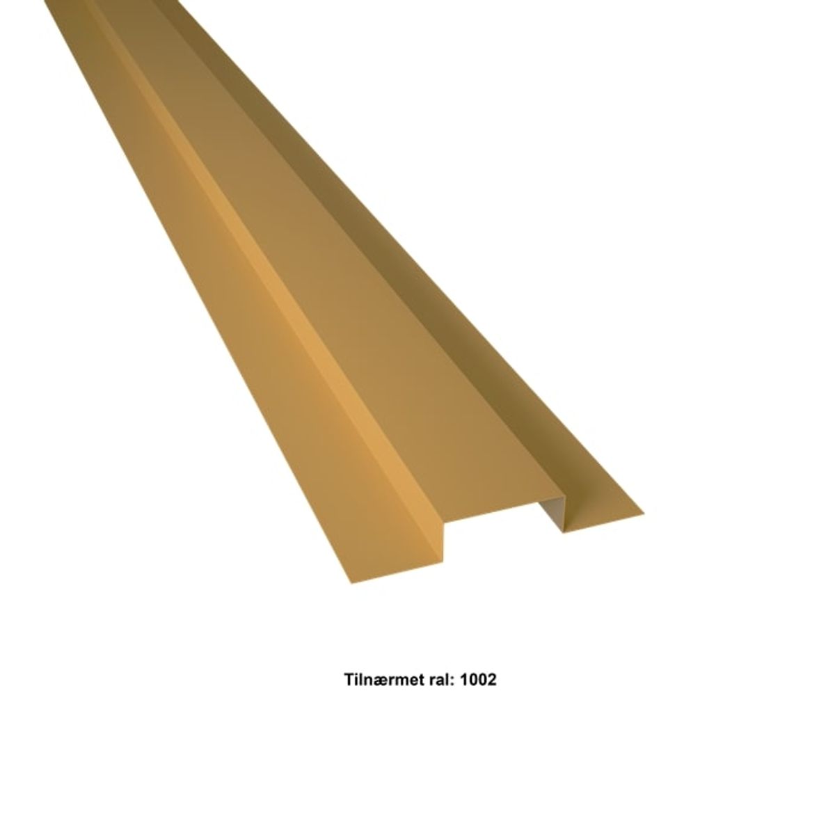 Hatteprofil. 50-25-70-25-50x2500 mm. - Gul - 20 års garanti (0,50)