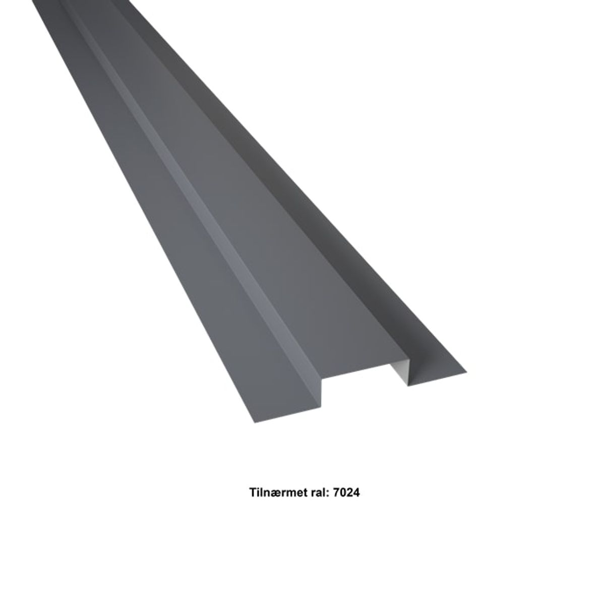 Hatteprofil. 50-25-70-25-50x2500 mm. - Koksgrå - 40 års garanti (0,50)