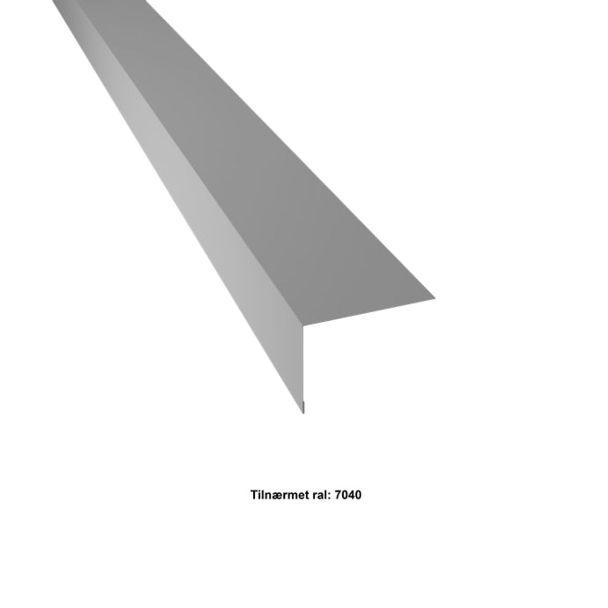 Sideinddækning. 70-100x2000 mm. - Lys grå - 40 års garanti (0,50)