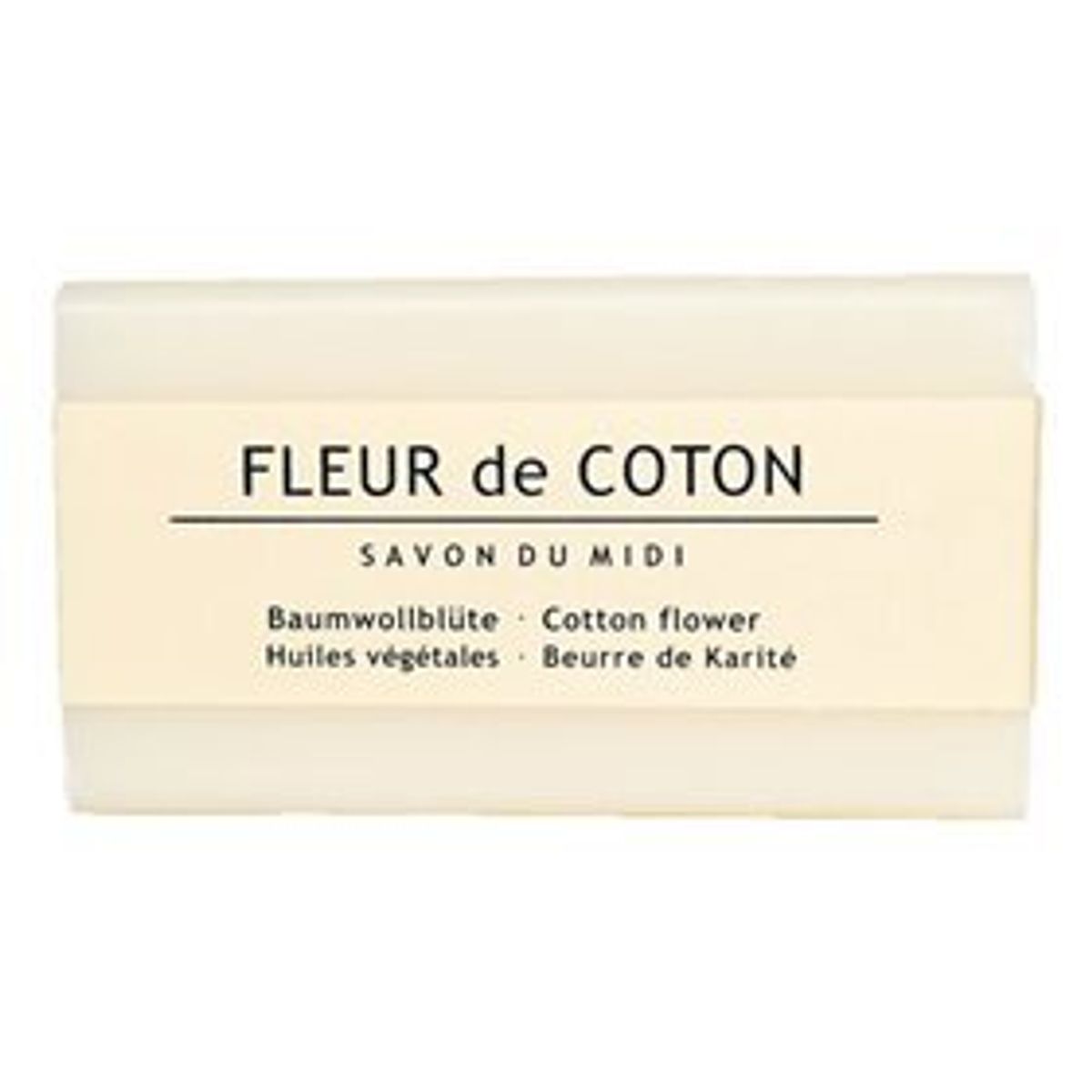 Midi sæbe bomuldsblomst med sheasmør Vegan Fleur de Coton, 100g.