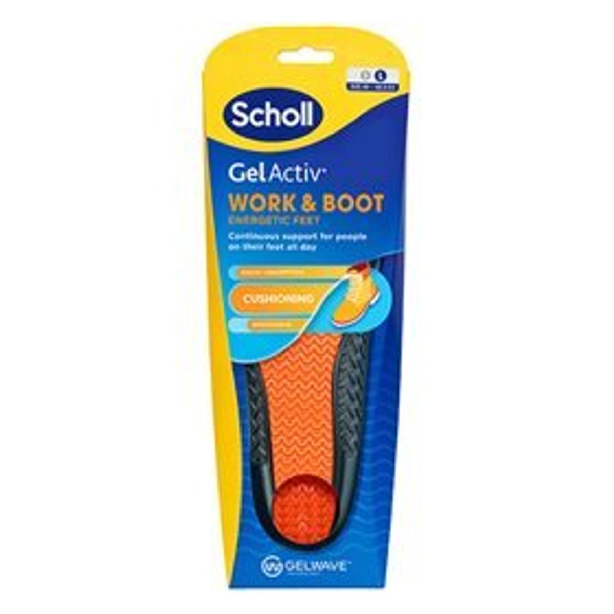 Scholl Gel Activ Insole Work & Boot (L), 1pk.