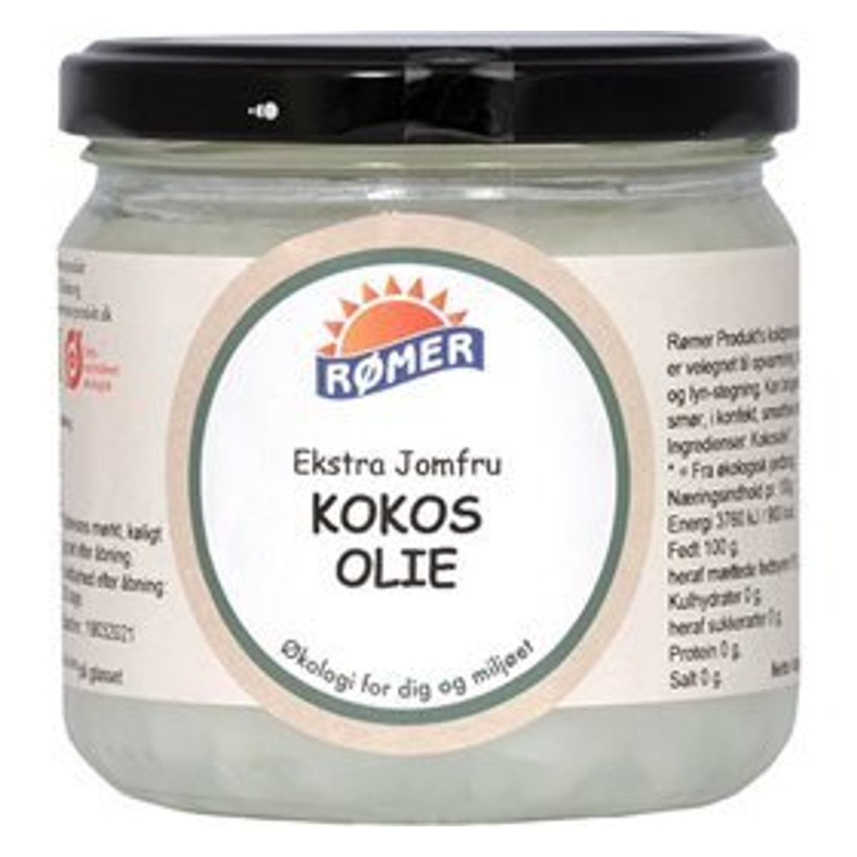 Rømer Kokosolie ekstra jomfru Ø, 300ml.