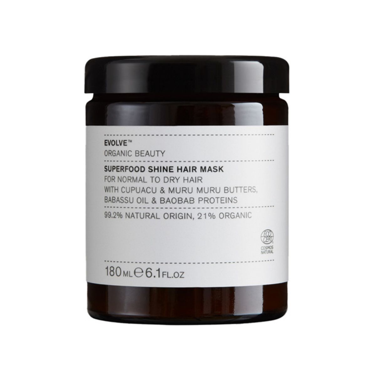 Evolve Superfood Shine Hair Mask, 180ml.