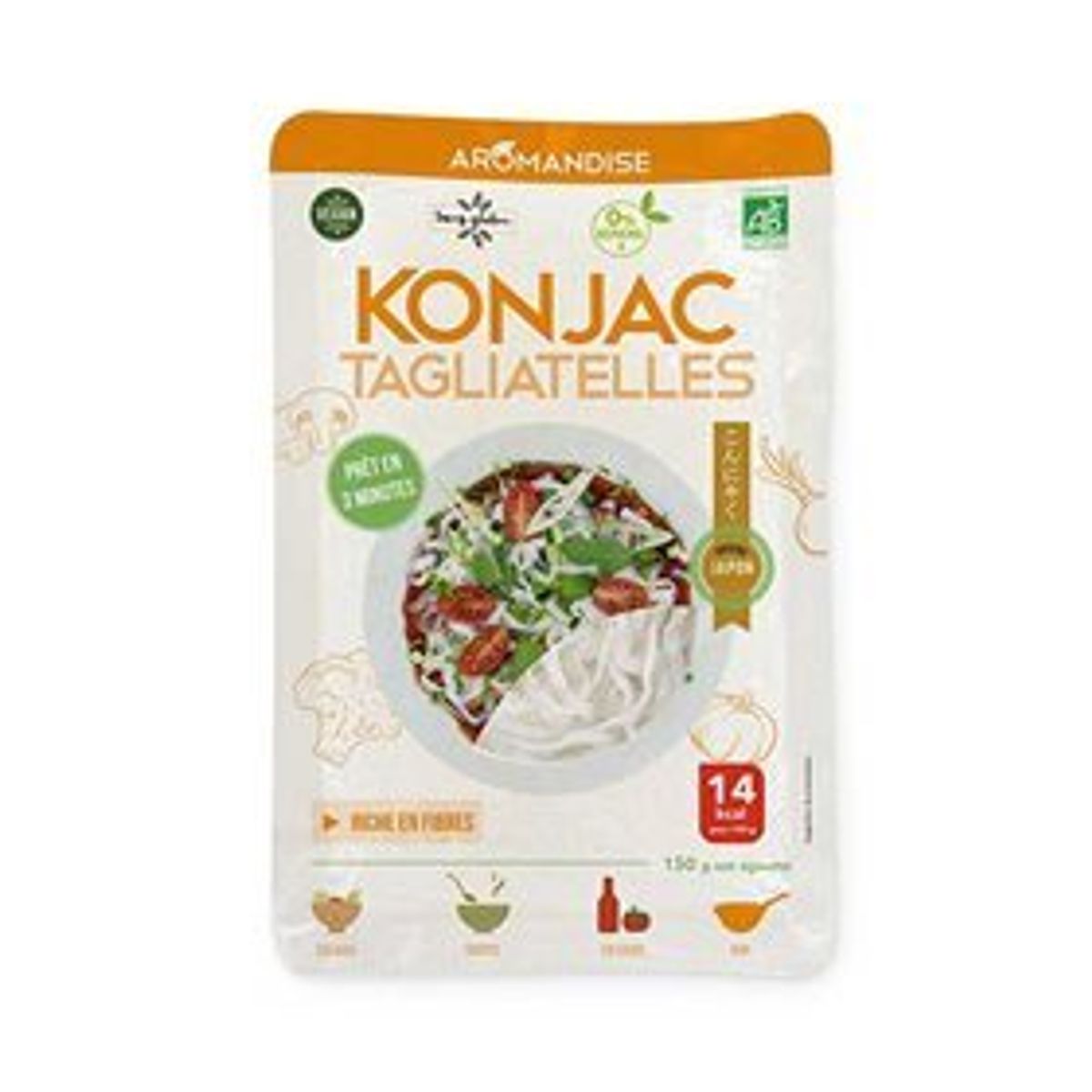 Aromandise Shirataki & Ris tagliatelles Ø, 180g.