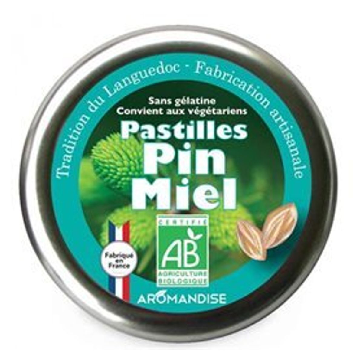 Aromandise Pastiller m. honning & fyrnåle Ø, 45g.