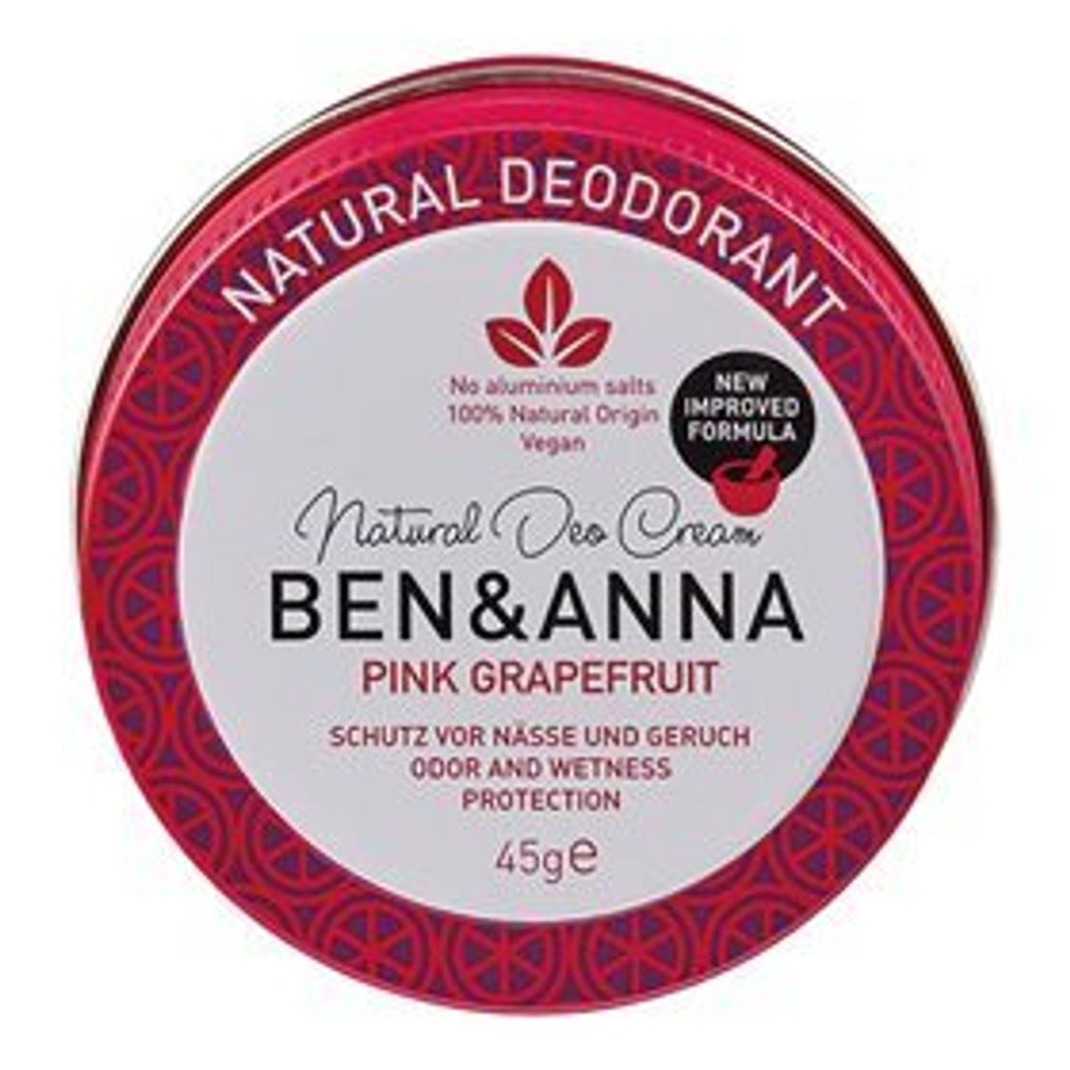 Ben & Anna Deo Cream - Pink Grapefruit, 45g.