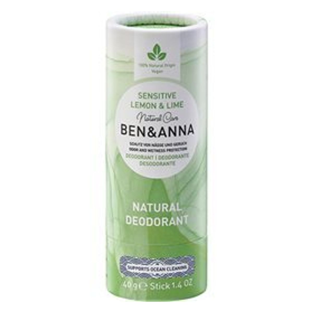 Ben & Anna Deodorant - Sensitiv - Lemon & Lime, 40g.