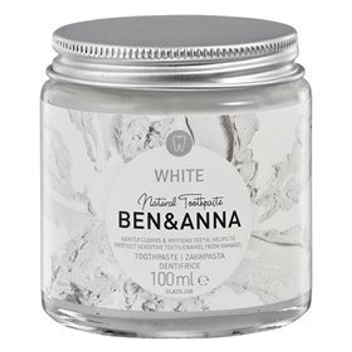 Ben & Anna Toothpaste White - Fluoride Free, 100ml.