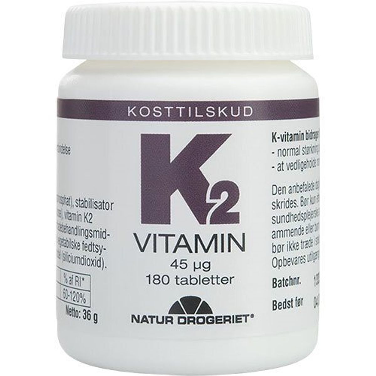 Natur Drogeriet K2-vitamin, 180tab.