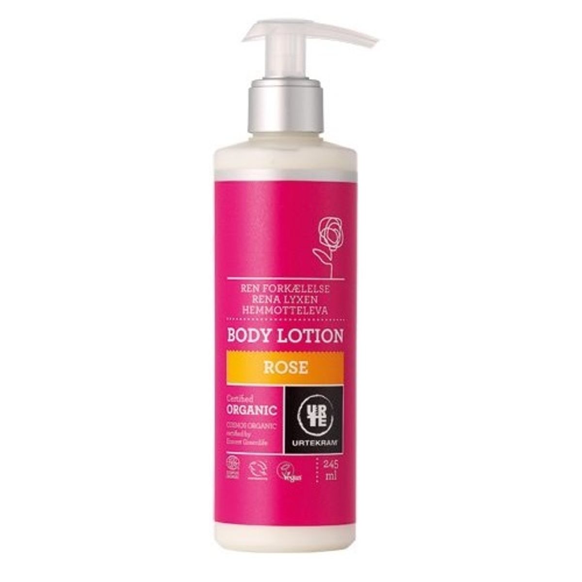 Urtekram rose bodylotion, 250ml.