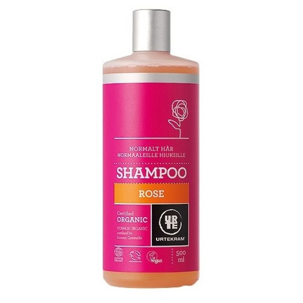 Urtekram rose Shampoo, 500ml.