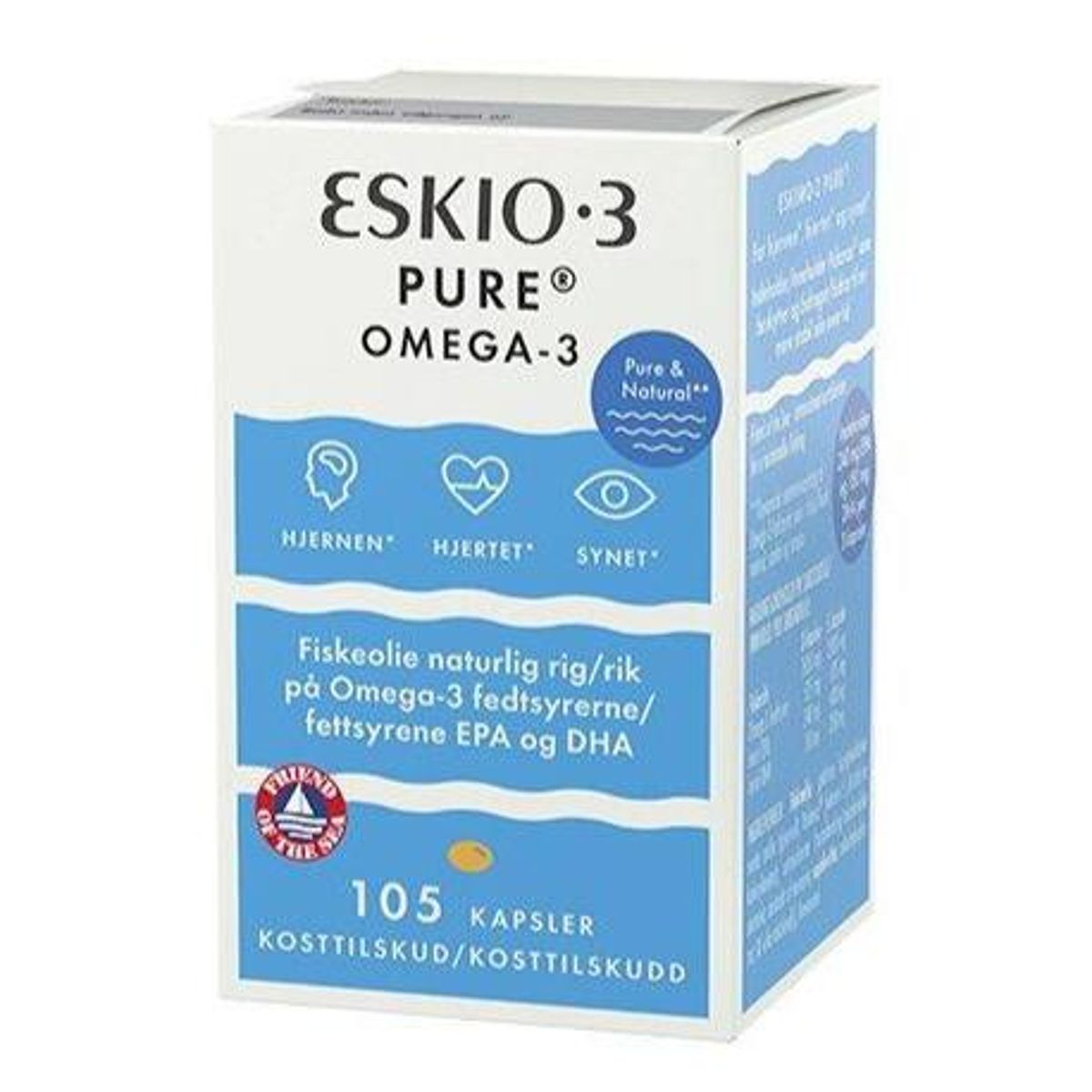 Eskio-3 Pure Omega-3, 105 kapsler