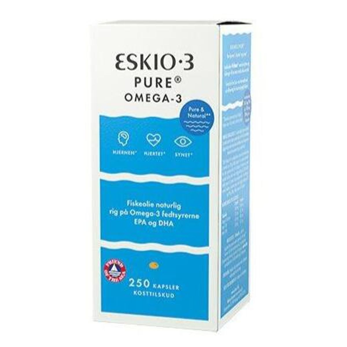 Eskio-3 fiskeolie 250 kapsler