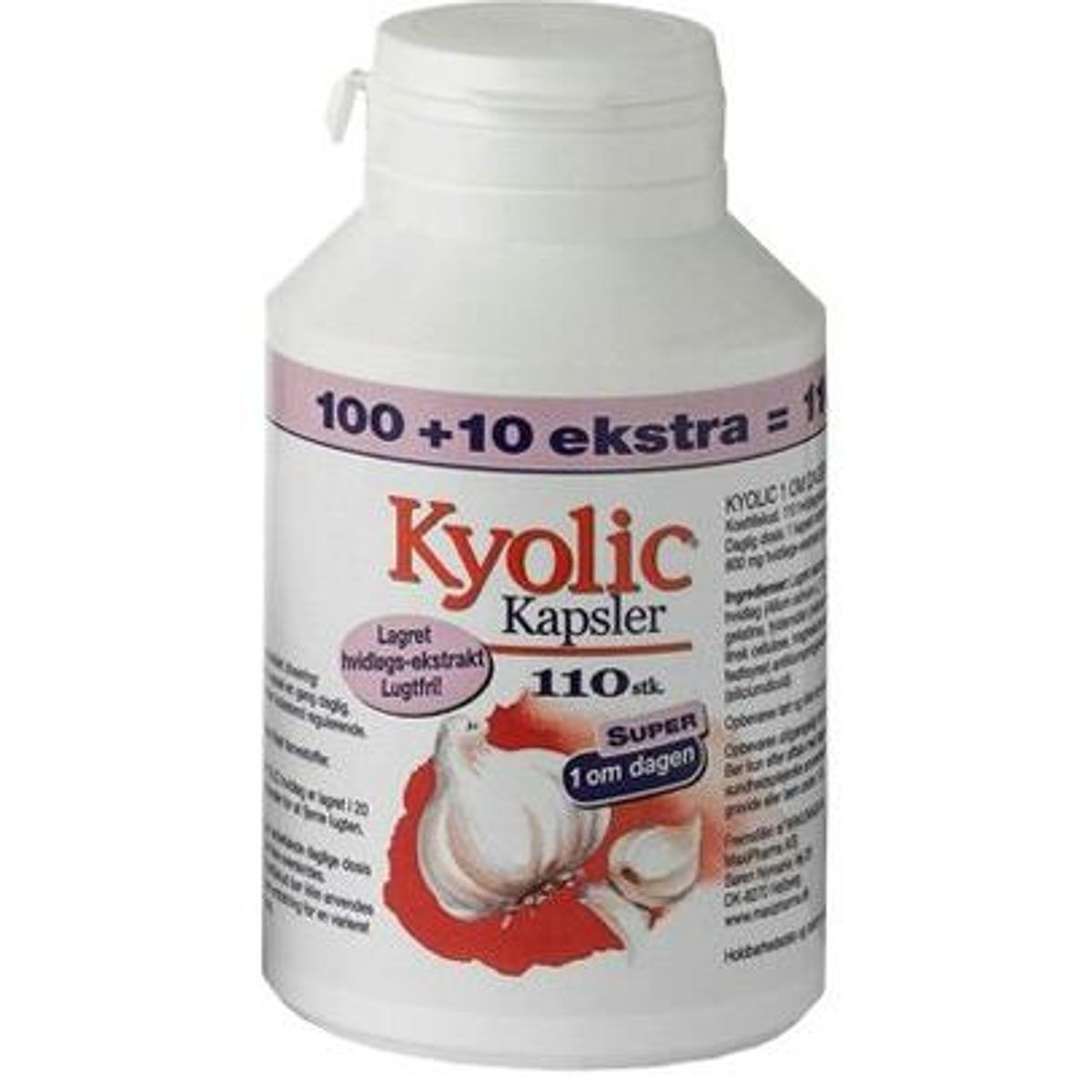 Kyolic 1 om dagen 100+10 kap, 110kaps.