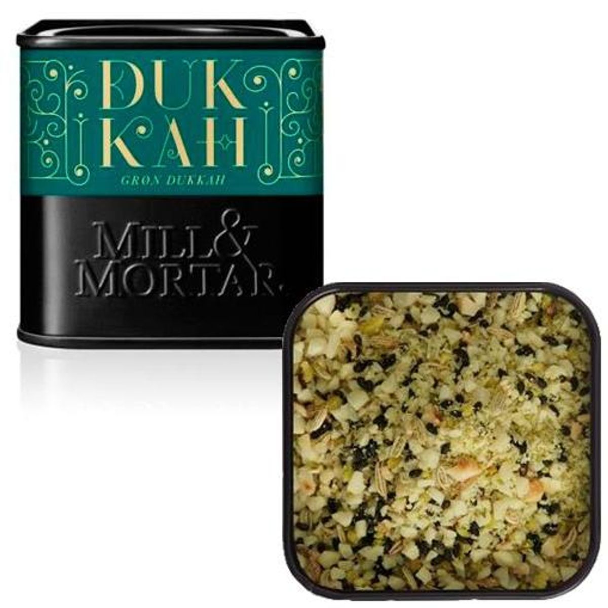 Grøn Dukkah mandler m. grøn pistacie Ø, 75g.