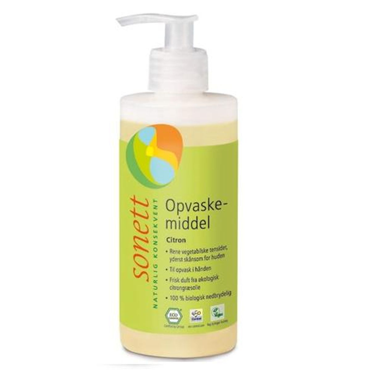 Sonett Opvaskemiddel citron, 300ml.