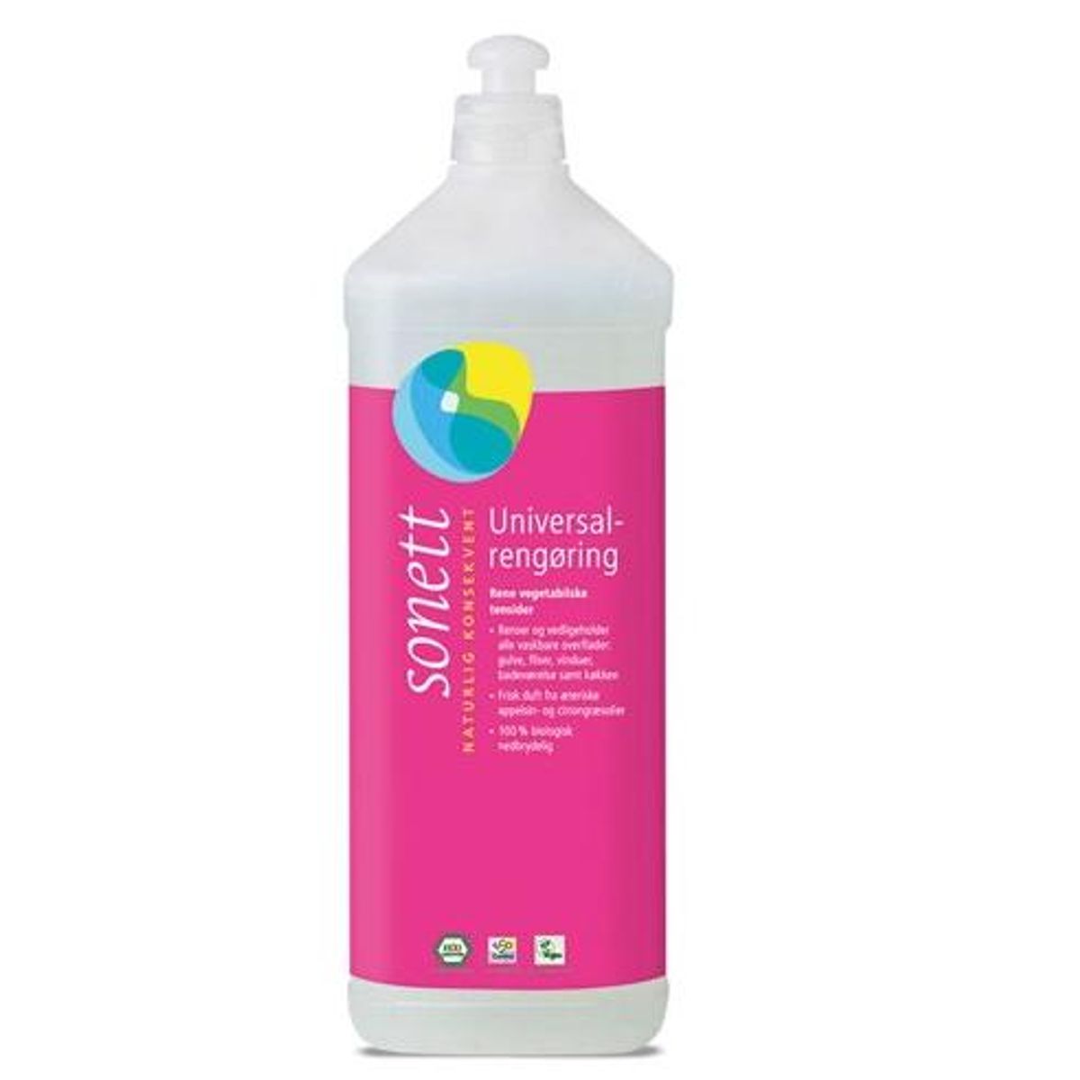 Sonett Universalrengøring citron & appelsin, 1l.