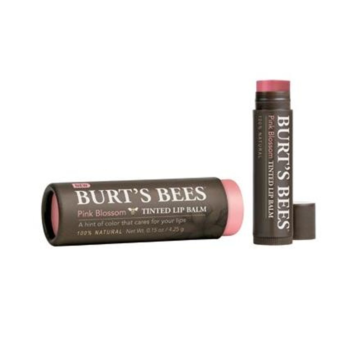 Burt ´s Bees Lip balm farvet pink blossom, 4250mg.