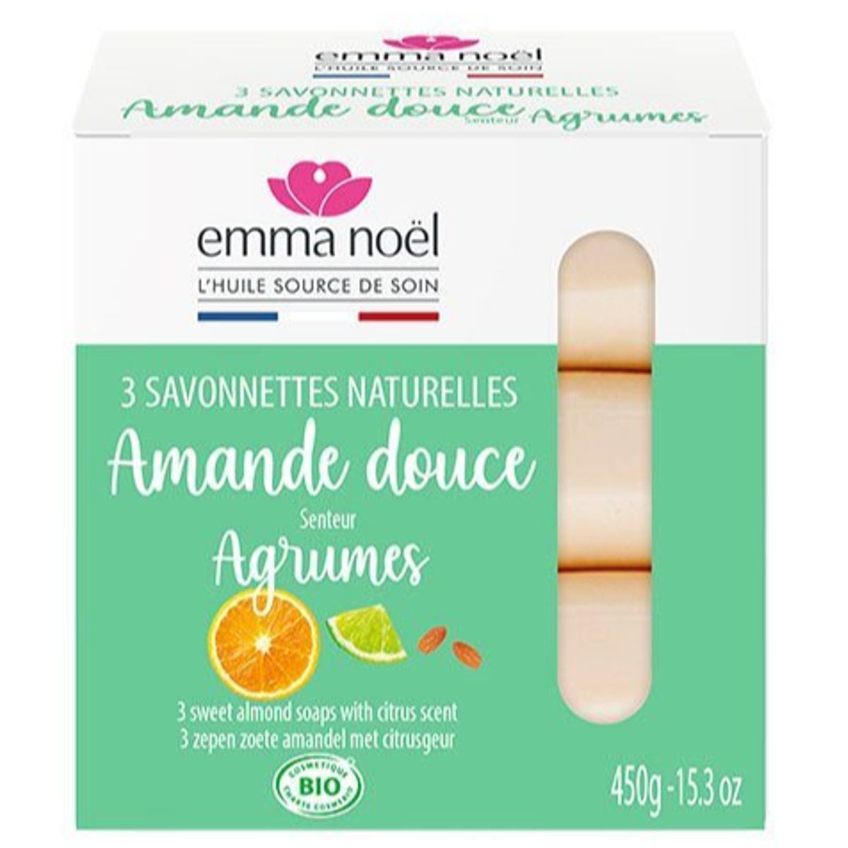 Emma Noel Mandel sæbe, 450g.