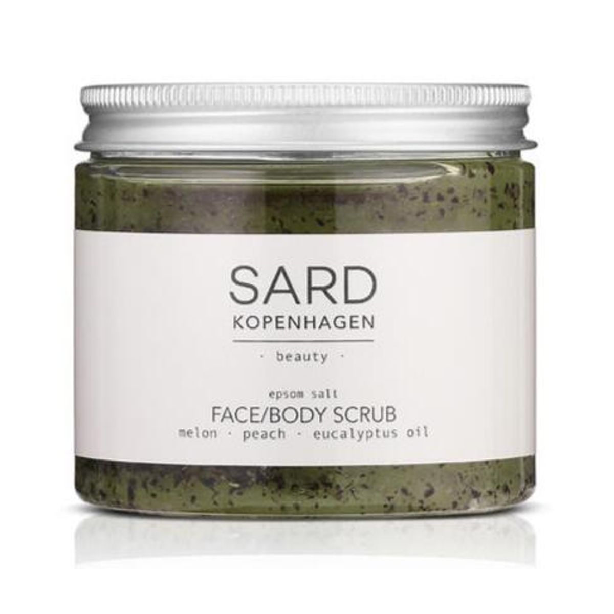 Sard Face/ body scrub med mandelolie til ansigt og krop m. Melon/fersken duft, 200ml.