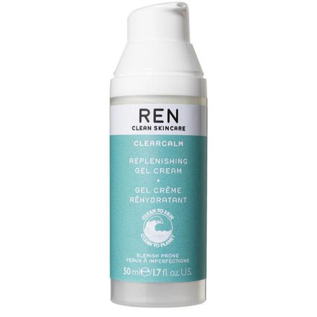 REN Clean Skincare ClearCalm Replenishing Gel Cream, 50ml.