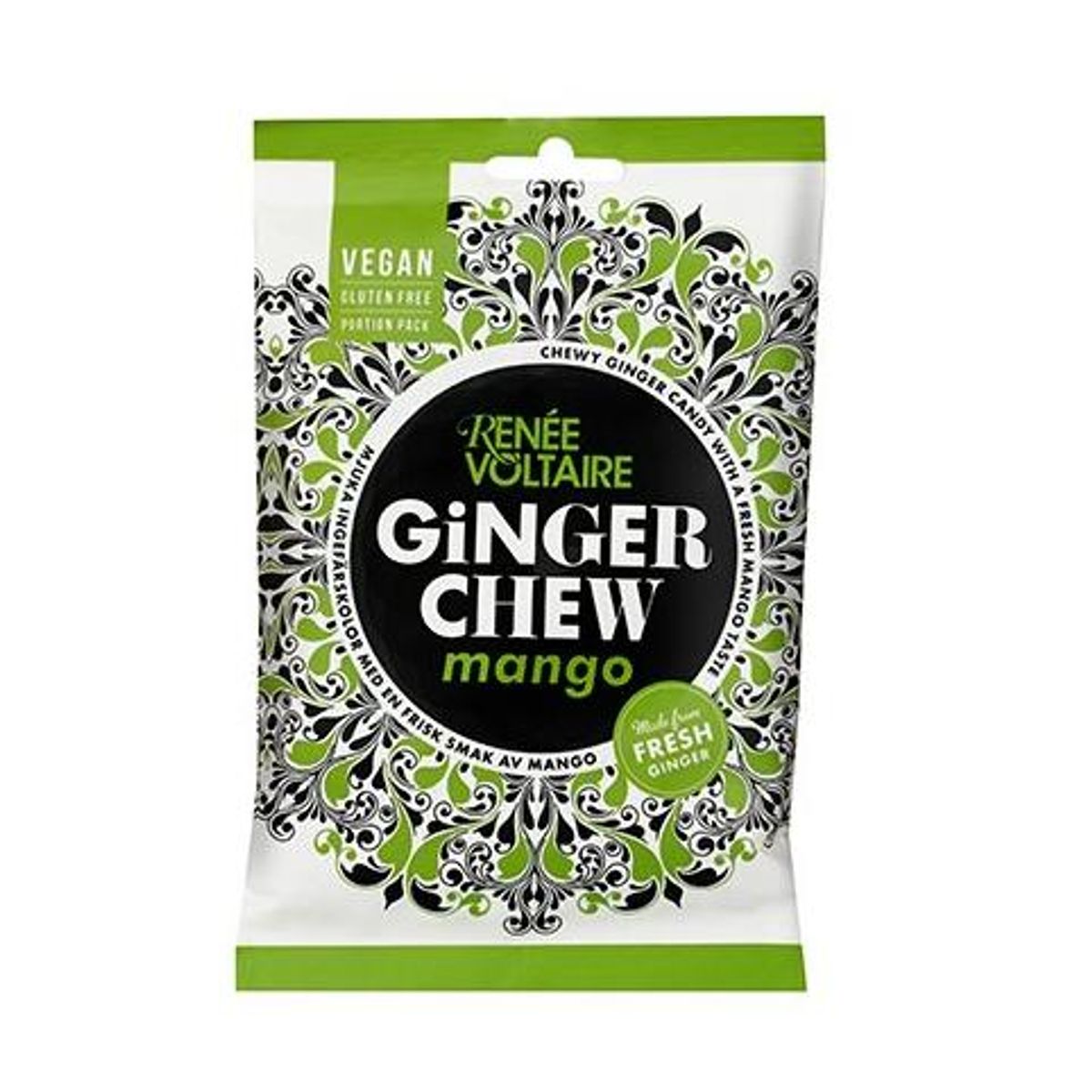 Renée Voltaire Ginger Chews Mango, 120g.