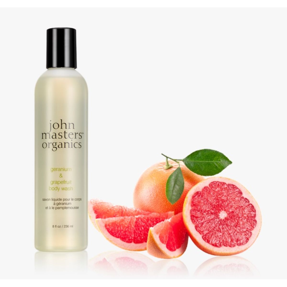 John Masters Geranium & Grapefruit Body Wash, 236ml.