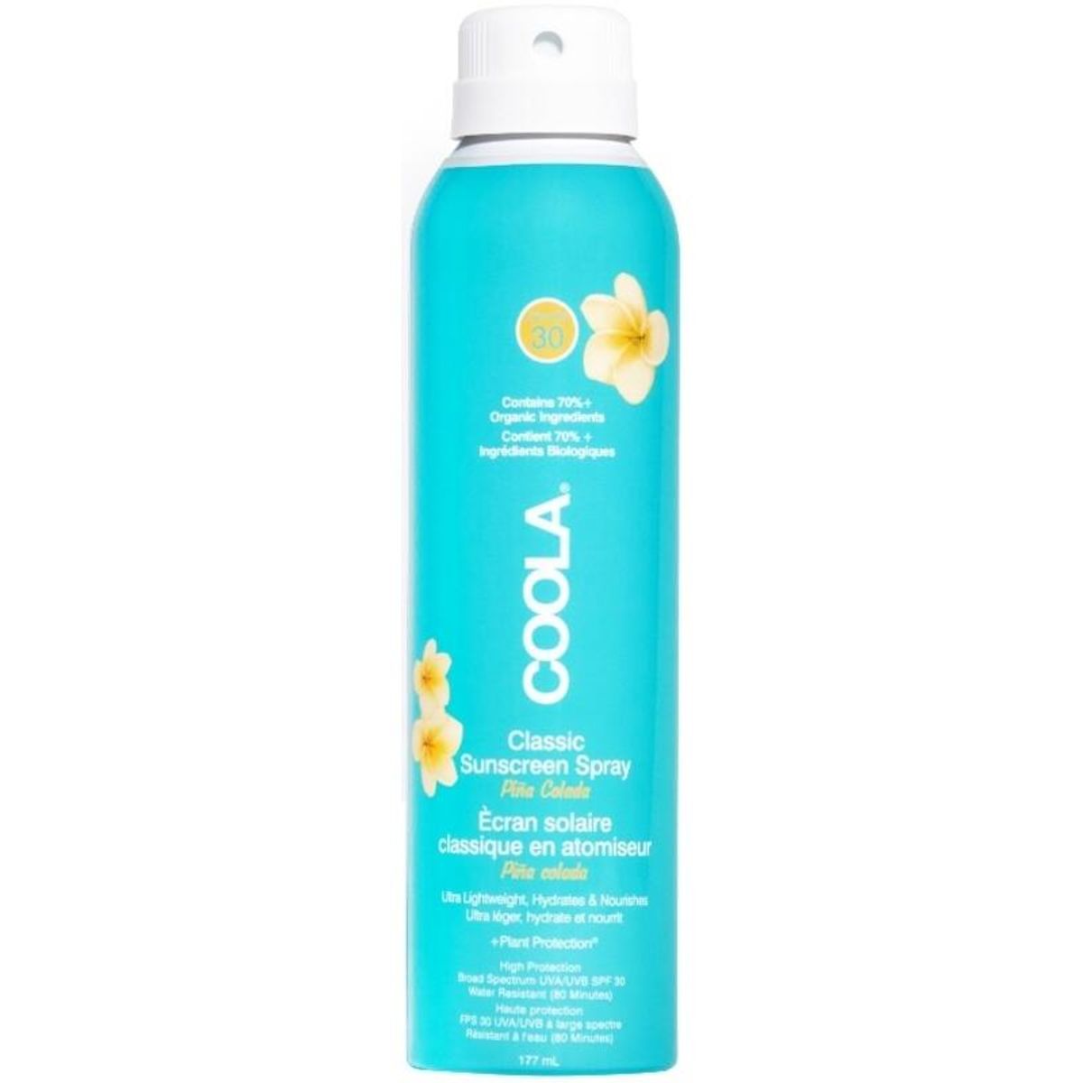 COOLA Classic SPF 30 Pina Colada solcreme spray, 177ml.