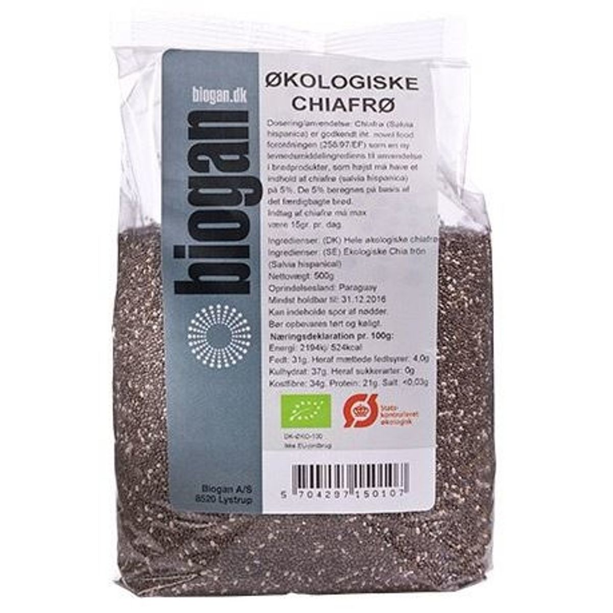 Biogan Chiafrø Ø, 500g.