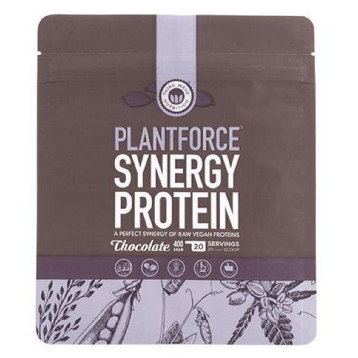 Plantforce Synergy Protein chokolade, 400g.