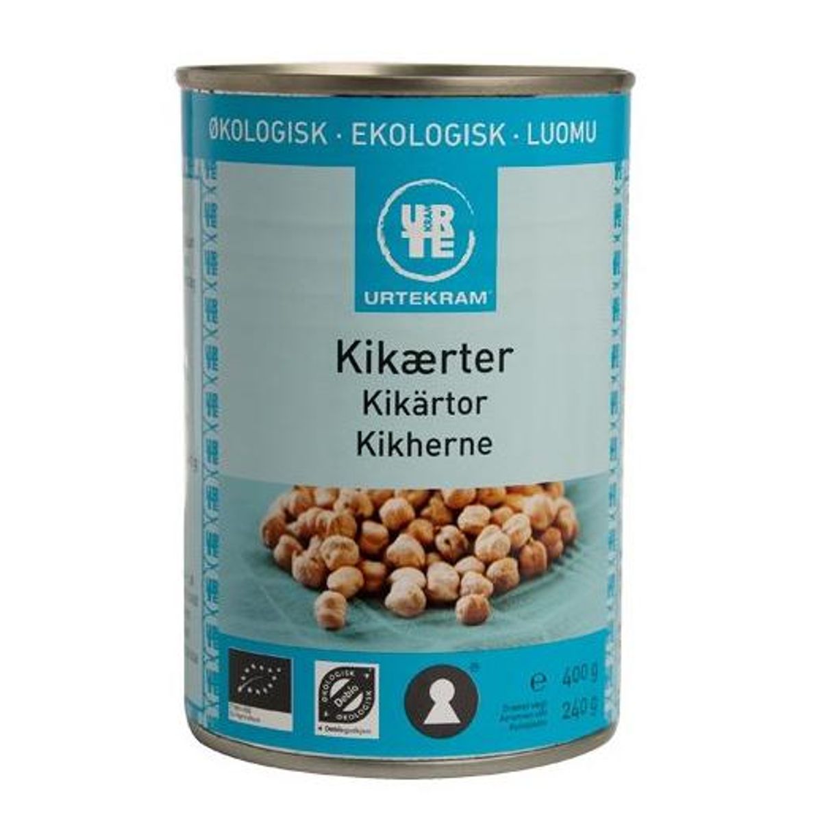 Urtekram Kikærter Ø, 400g.