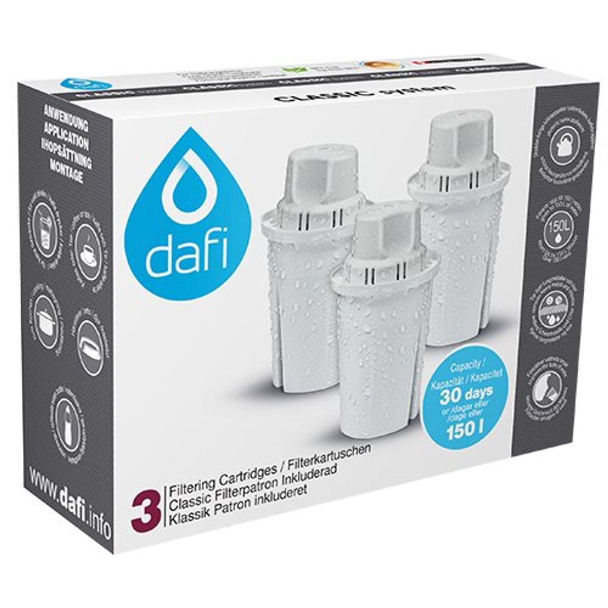 Dafi Filterpatroner 3-pack