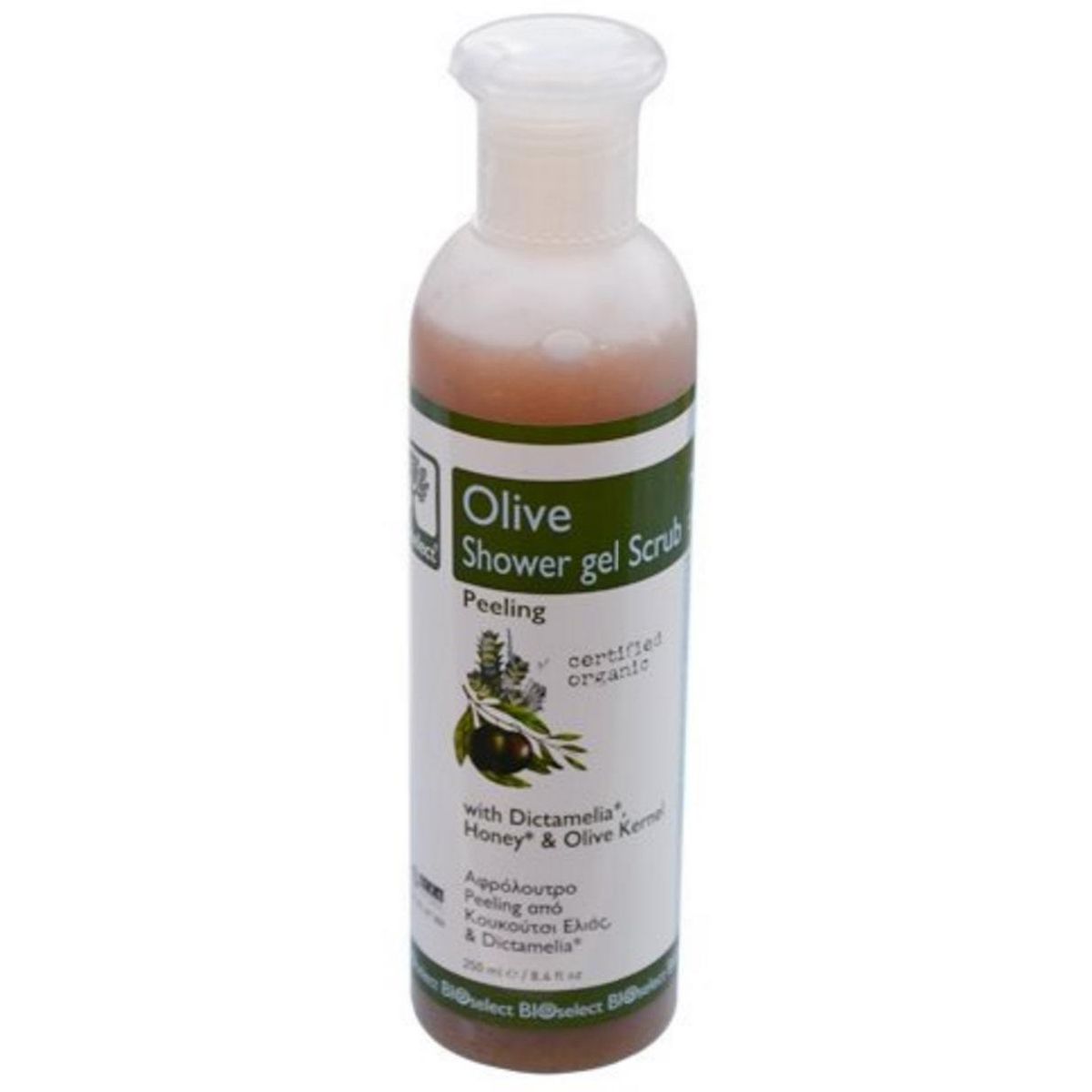 Bioselect BioEco Oliven showerscrub peeling, 250ml.