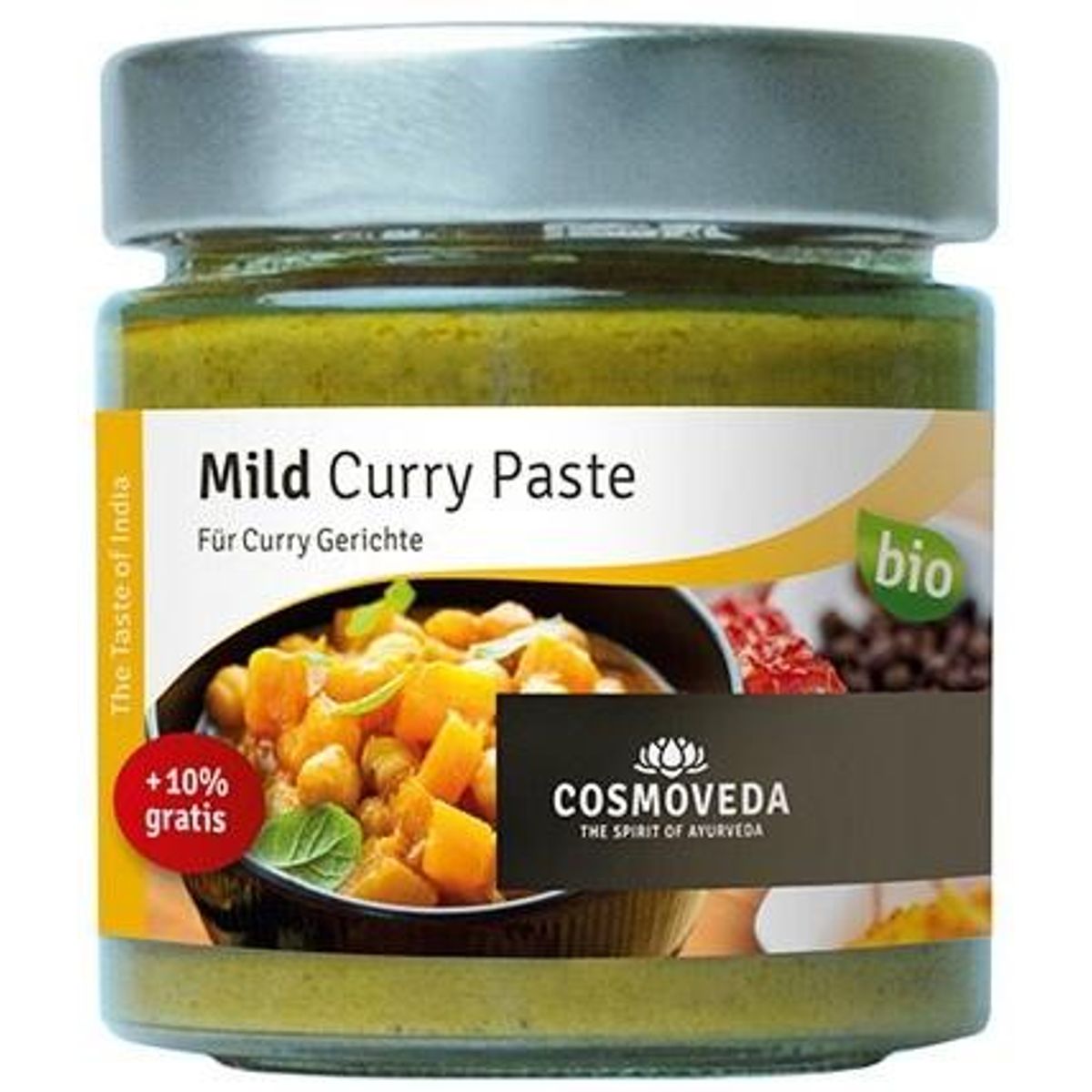 Cosmoveda Curry Paste mild Ø, 175g.