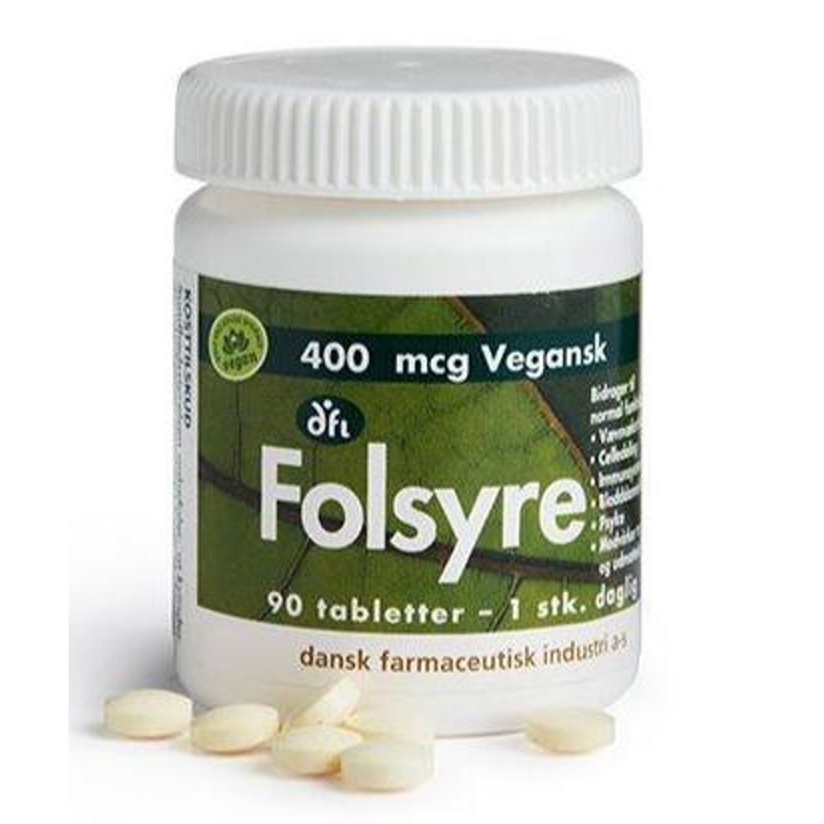 DFI Folsyre 400mcg., 90 tabletter