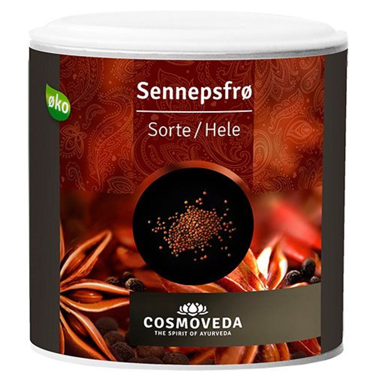 Cosmoveda Sorte sennepsfrø hele Ø, 130g.