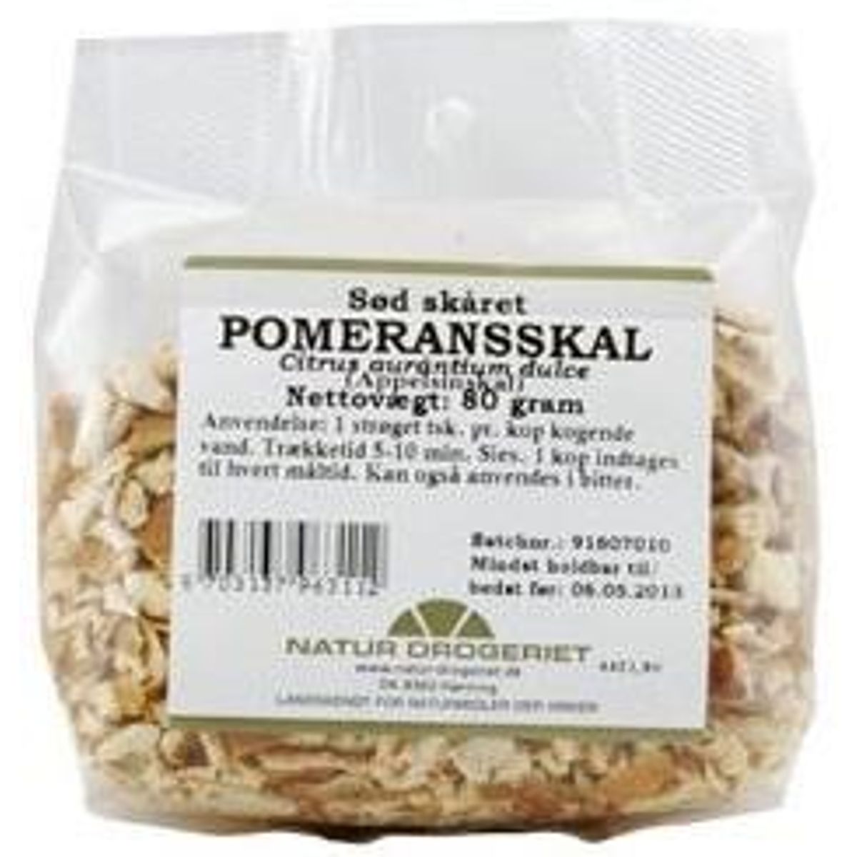 Appelsinskal skåret, 80g.