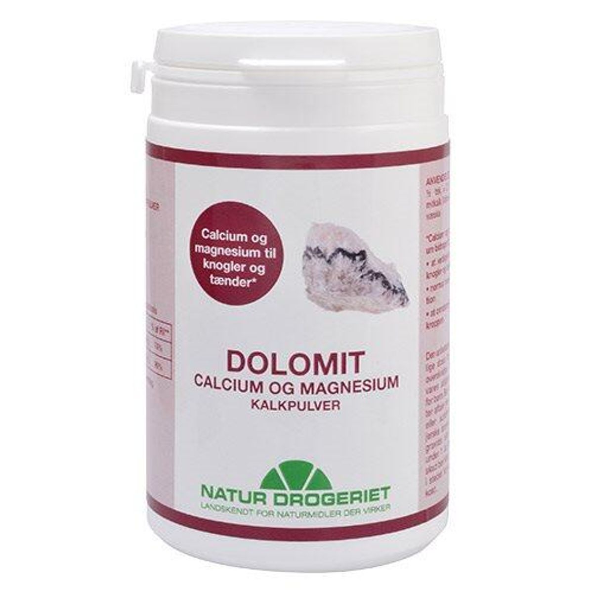 Dolomit pulver spisebrug, 250g.